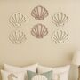 Set Of Six Seashell Shapes For Wall Decor, thumbnail 1 of 9