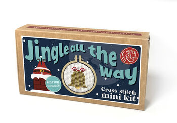 Jingle All The Way Christmas Mini Matchbox Cross Stitch Kit, 2 of 5