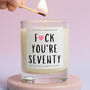 Funny 70th Birthday Gift You're Seventy Candle, thumbnail 1 of 6