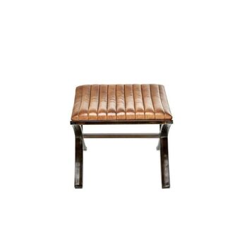 Ribbed Leather Footstool, 4 of 4