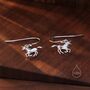 Unicorn Drop Hook Earrings In Sterling Silver, thumbnail 2 of 10