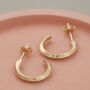 9ct Gold Curved Small Hoop Earrings, thumbnail 6 of 12