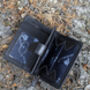 Women's Luxury Black Leather Tab Trifold Purse Rfid Protected Personsalised, thumbnail 7 of 7
