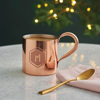 Personalised Geometric Copper Mug, 2 of 6
