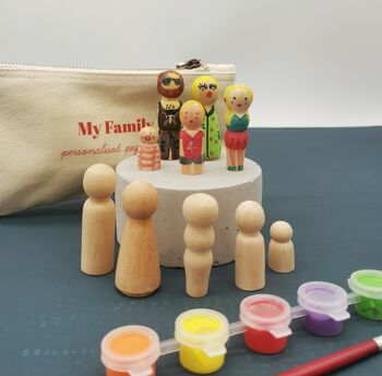 Personalised Peg Doll Family Craft Kit, 4 of 7