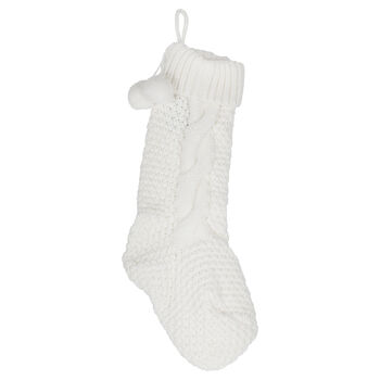 Knitted Cream Stocking, 2 of 4