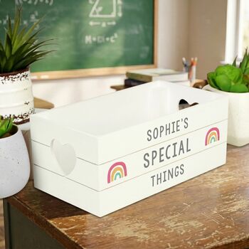 Personalised 'World's Best' Teacher Wooden Crate, 4 of 9