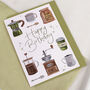 Coffee Brewing Happy Birthday Greeting Card, thumbnail 3 of 3