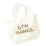 Gym Things Large Cotton Tote Bag, thumbnail 2 of 4
