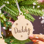 Wooden Engraved Bauble Decoration, thumbnail 2 of 2