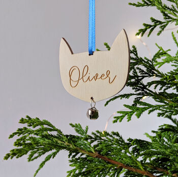 Personalised Cat Christmas Decoration, 4 of 4