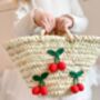 Crochet Cherry Basket Bag, thumbnail 2 of 3