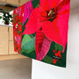 Pack Of Two Poinsettia Christmas Cotton Tea Towels, thumbnail 3 of 9
