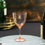 A Set Of Four Rose Wine Glasses With Stars Design, thumbnail 1 of 2
