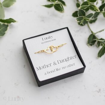 Mother And Daughter Heart Bracelet, Mum Gift, 2 of 8