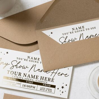 Personalised Ticket Concert Reveal Gift Voucher, 9 of 9
