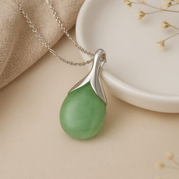 Personalised Sterling Silver Jade Necklace, 3 of 10