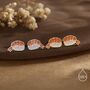 Sterling Silver Enamel Prawn Sushi Stud Earrings, thumbnail 4 of 12