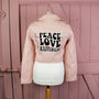 Light Pink Cropped Bride Jacket Peace Love Happiness, thumbnail 1 of 8