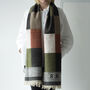 Personalised Check And Square Shawl With Feather Trim, thumbnail 4 of 6