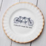 'A Bicycle Made For Two' Tandem Vintage China Plate, thumbnail 3 of 4