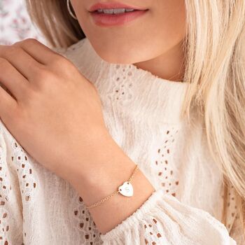Chloe Initial Heart Personalised Bracelet, 5 of 12