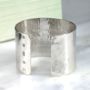 Handmade Sterling Silver Personalised Cuff Bracelet, thumbnail 6 of 8