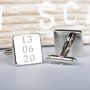 Personalised Special Dates Cufflinks, thumbnail 2 of 2