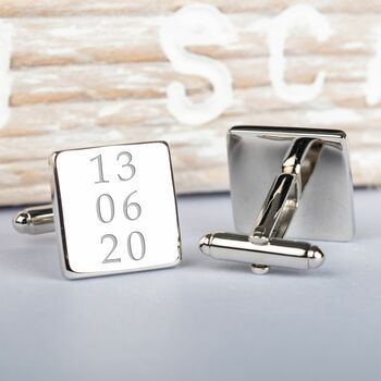 Personalised Special Dates Cufflinks, 2 of 2