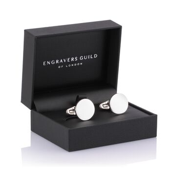 Personalised Cufflinks – Round | Groom's Party Wedding Gift, 4 of 6