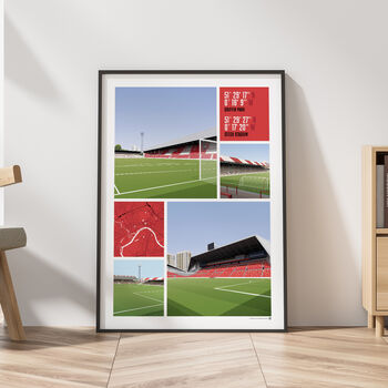 Brentford Views Of Griffin Park And Gtech Stadium Print, 3 of 7