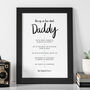 Things We Love About Daddy Print, thumbnail 1 of 6
