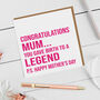 Funny Legend Mother's Day Card, thumbnail 1 of 4