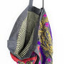 Embroidered Suzani Shoulder Bag In Dark Grey, thumbnail 9 of 12