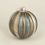 G Decor Glass Grey And Gold Mottled Christmas Baubles, thumbnail 5 of 6