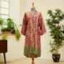Vintage Pink Silk Blend Kimono Dressing Gown, thumbnail 4 of 4