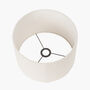 White Boucle Cylinder Lampshade For Table Lamps, thumbnail 5 of 7