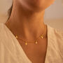 Dainty 14 K Gold Cross Charm Choker Necklace, thumbnail 3 of 6