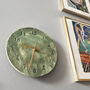 Green Ceramic Wall Clock, thumbnail 4 of 6