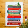 Literary Themed Christmas Tea Towel, thumbnail 1 of 4