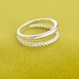 Sterling Silver Double Band Ring, thumbnail 3 of 8