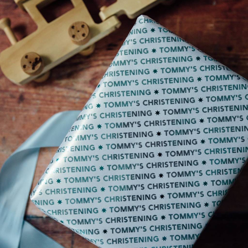 Personalised Luxury Christening Wrapping Paper, 1 of 10