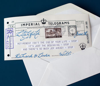 Vintage Retirement Telegram, 4 of 12