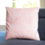 Metallic Pink Velvet Cushion, thumbnail 5 of 6