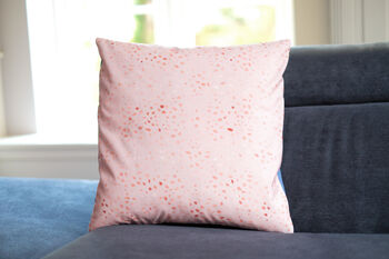 Metallic Pink Velvet Cushion, 5 of 6