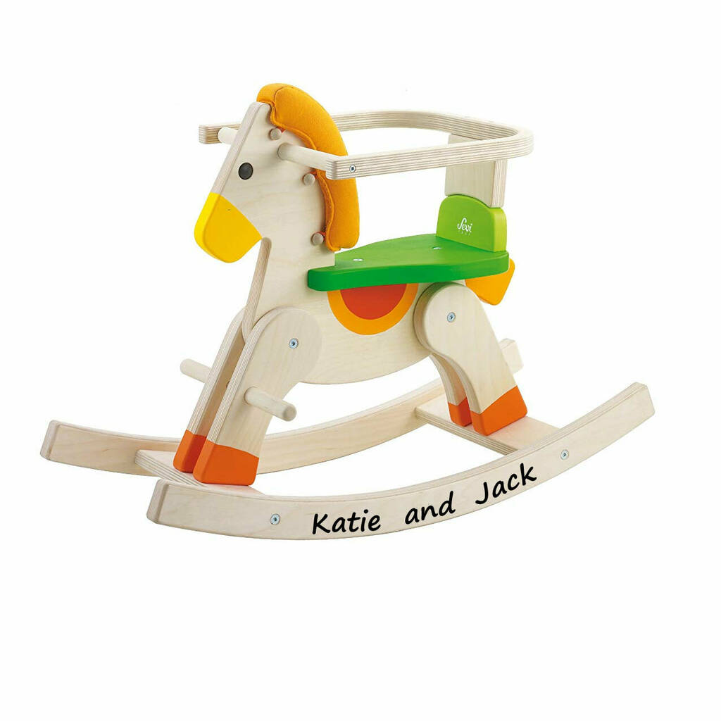 personalised wooden rocking horse