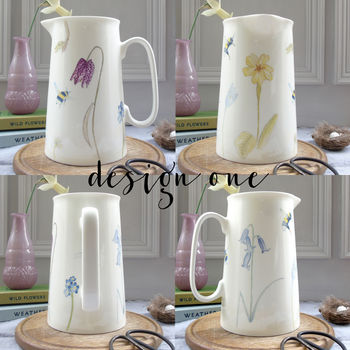 Spring Flowers And Bees Bone China Jug, 2 of 12
