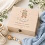 Personalised Baby Boy Teddy Keepsake Box, thumbnail 1 of 4
