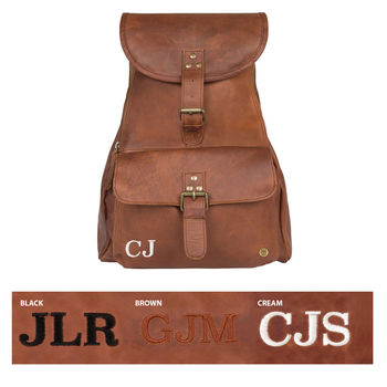 Personalised Leather Explorer Backpack/Rucksack, 7 of 11