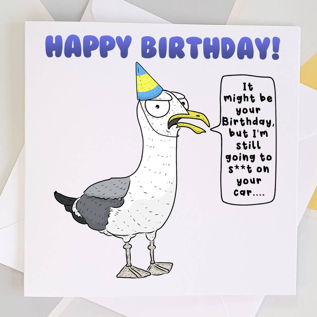 Funny Seagull Birthday Card, 1 of 3